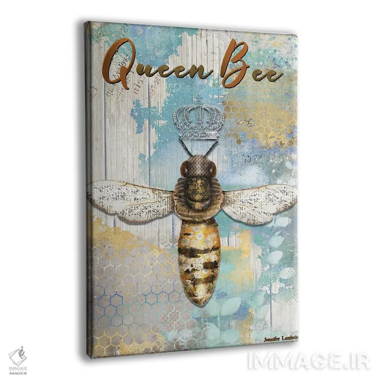 تابلو دکوراتیو ملکه زنبورها اثر جنیفر لمباین - نمای پرسپکتیو محصول