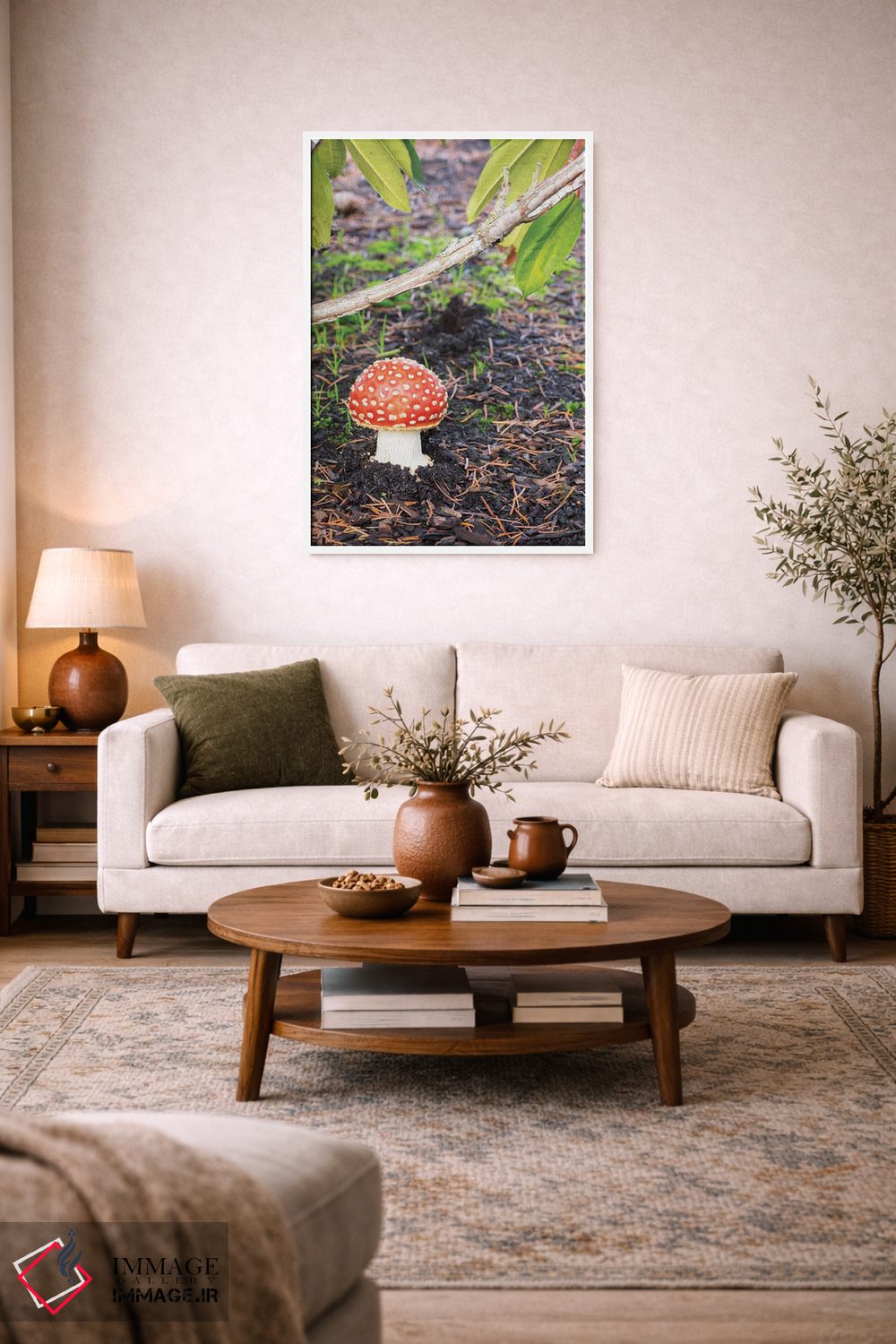 تابلو دکوراتیو Fly Agaric Mushroom,ایالت واشینگتن، قارچ آمانیتا موسک… اثر جیمی و جودی وایلد - D3W