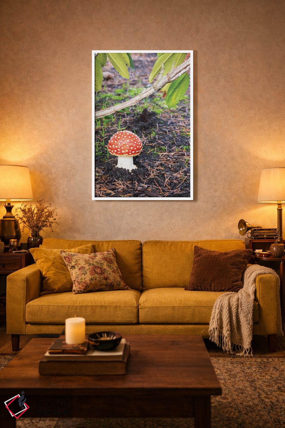 تابلو دکوراتیو Fly Agaric Mushroom,ایالت واشینگتن، قارچ آمانیتا موسک… اثر جیمی و جودی وایلد - D4W