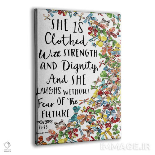 تابلو دکوراتیو او با پروانه ها پوشانده شده است اثر جنیفر لمباین - نمای پرسپکتیو محصول