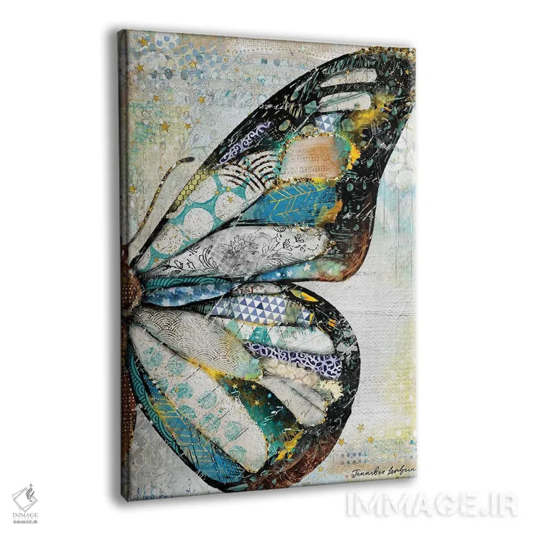 تابلو دکوراتیو پروانه نور ستارگان اثر جنیفر لمباین - نمای پرسپکتیو محصول