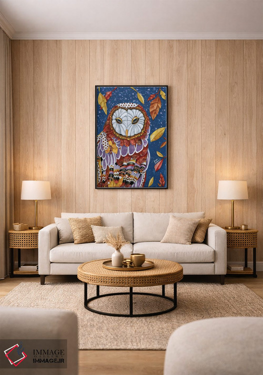 تابلو دکوراتیو هاله جغد اثر جنیفر لمباین - D1B