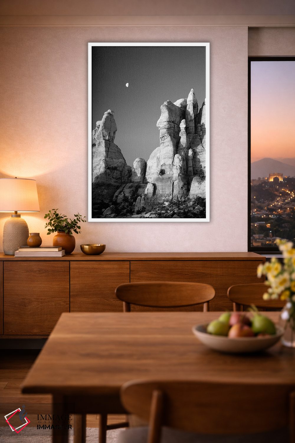 تابلو دکوراتیو Canyonlands National Park, The Needles. Moon Setting… اثر جیمی و جودی وایلد - D2W