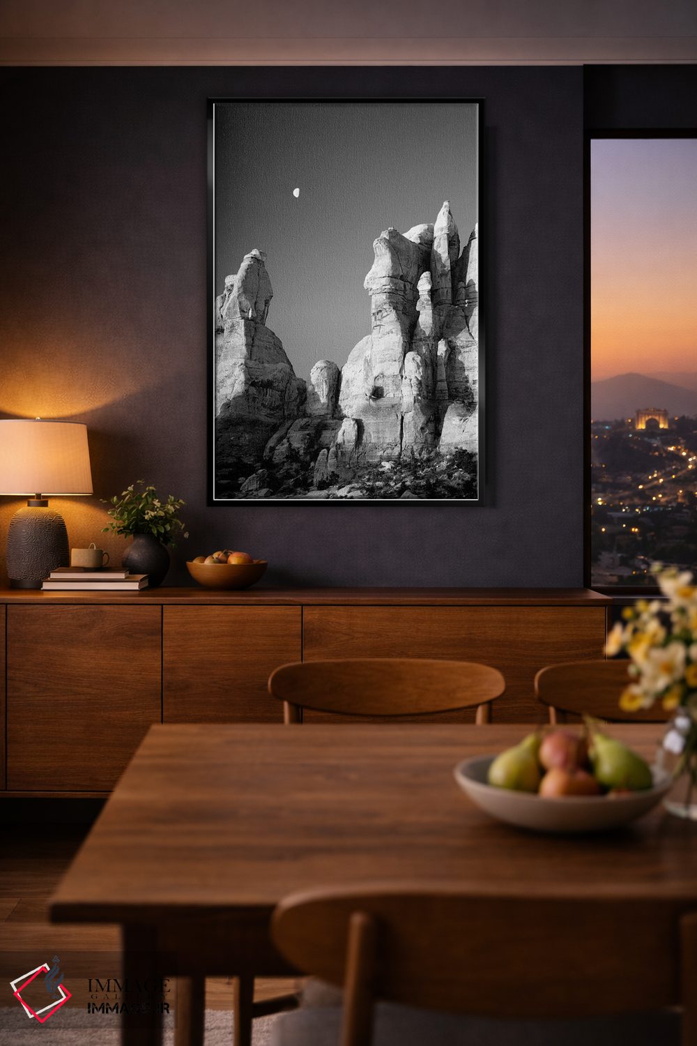 تابلو دکوراتیو Canyonlands National Park, The Needles. Moon Setting… اثر جیمی و جودی وایلد - D3B