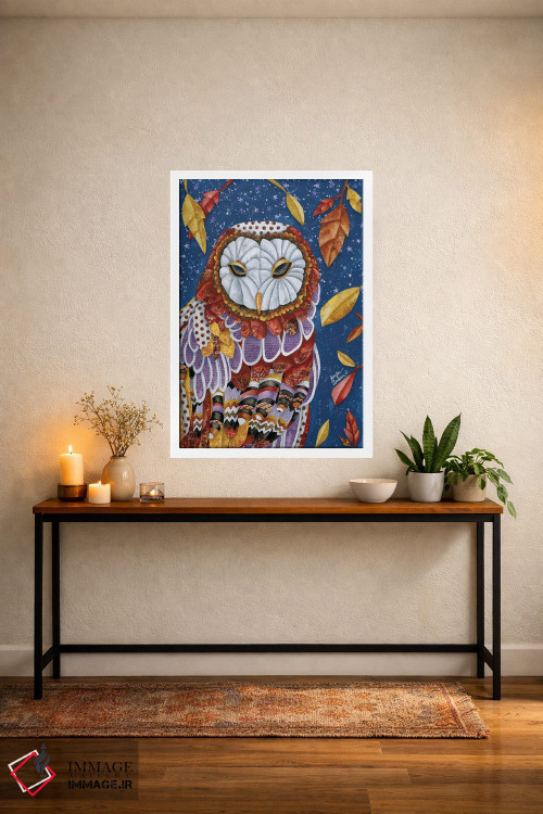 تابلو دکوراتیو هاله جغد اثر جنیفر لمباین - D3W