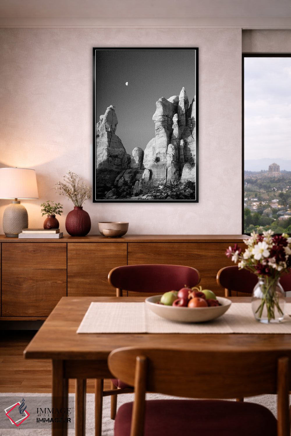 تابلو دکوراتیو Canyonlands National Park, The Needles. Moon Setting… اثر جیمی و جودی وایلد - D4B