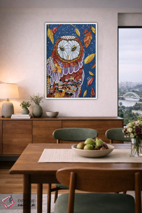 تابلو دکوراتیو هاله جغد اثر جنیفر لمباین - D6W