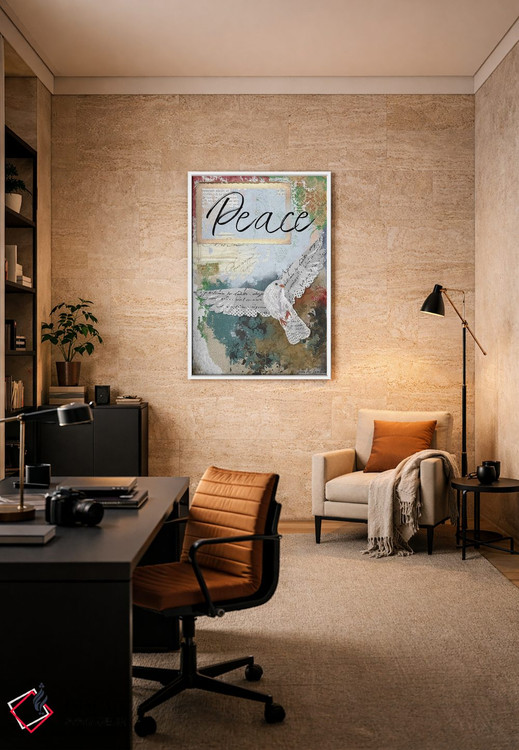 تابلو دکوراتیو کبوتر صلح اثر جنیفر لمباین - D4W