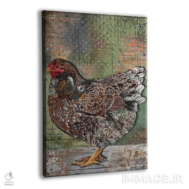 تابلو دکوراتیو مرغ قوی اثر جنیفر لمباین - نمای پرسپکتیو محصول