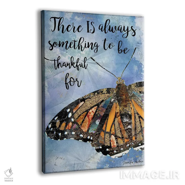 تابلو دکوراتیو شکرگزار باش اثر جنیفر لمباین - نمای پرسپکتیو محصول