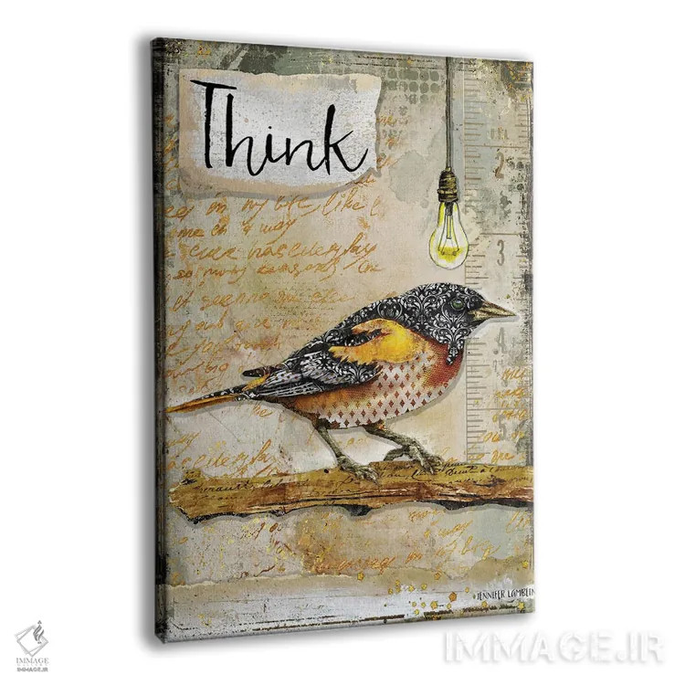 تابلو دکوراتیو فکر کن اثر جنیفر لمباین - نمای پرسپکتیو محصول