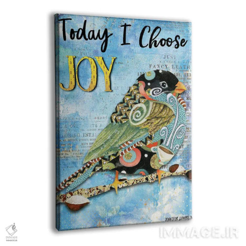 تابلو دکوراتیو امروز شادی را انتخاب می کنم اثر جنیفر لمباین - نمای پرسپکتیو محصول