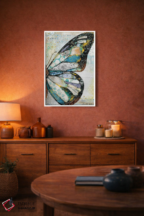 تابلو دکوراتیو پروانه نور ستارگان اثر جنیفر لمباین - D4W