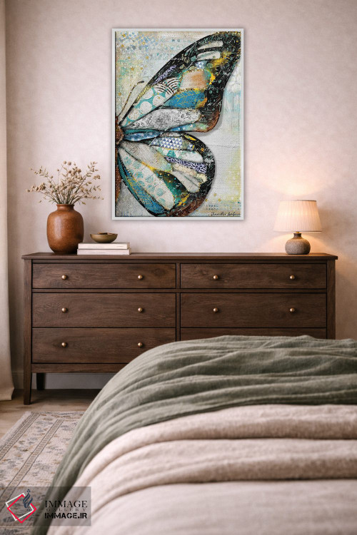 تابلو دکوراتیو بال پروانه نور ستارگان اثر جنیفر لمباین - D2W