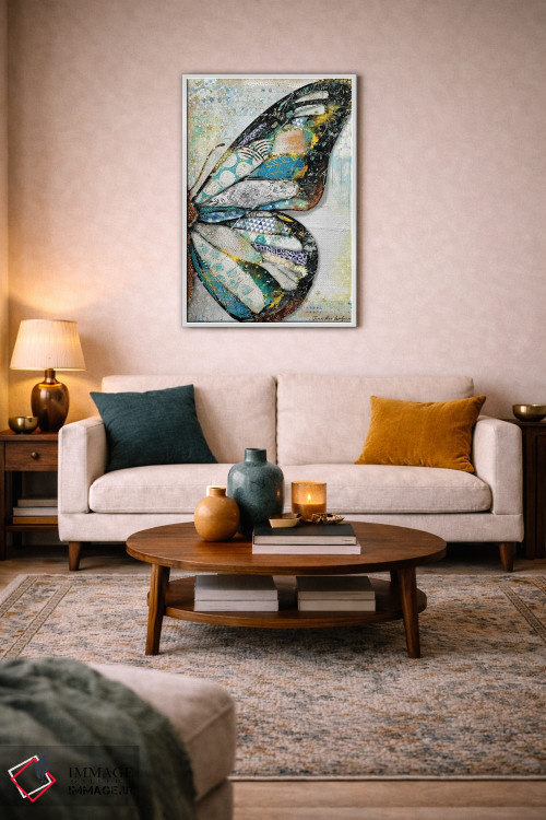 تابلو دکوراتیو بال پروانه نور ستارگان اثر جنیفر لمباین - D3W