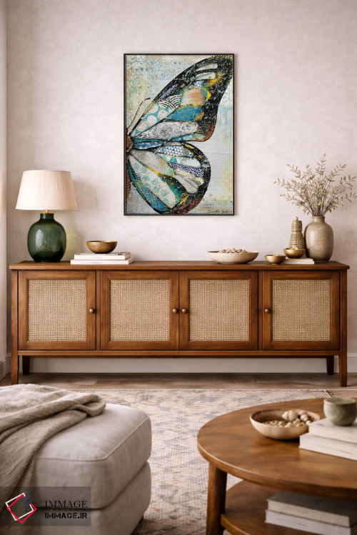 تابلو دکوراتیو پروانه نور ستارگان اثر جنیفر لمباین - D5B