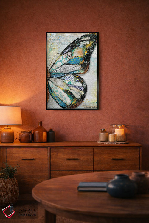 تابلو دکوراتیو بال پروانه نور ستارگان اثر جنیفر لمباین - D5B