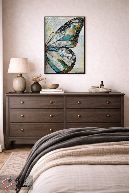 تابلو دکوراتیو پروانه نور ستارگان اثر جنیفر لمباین - D6B