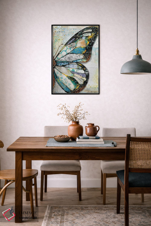 تابلو دکوراتیو بال پروانه نور ستارگان اثر جنیفر لمباین - D6B