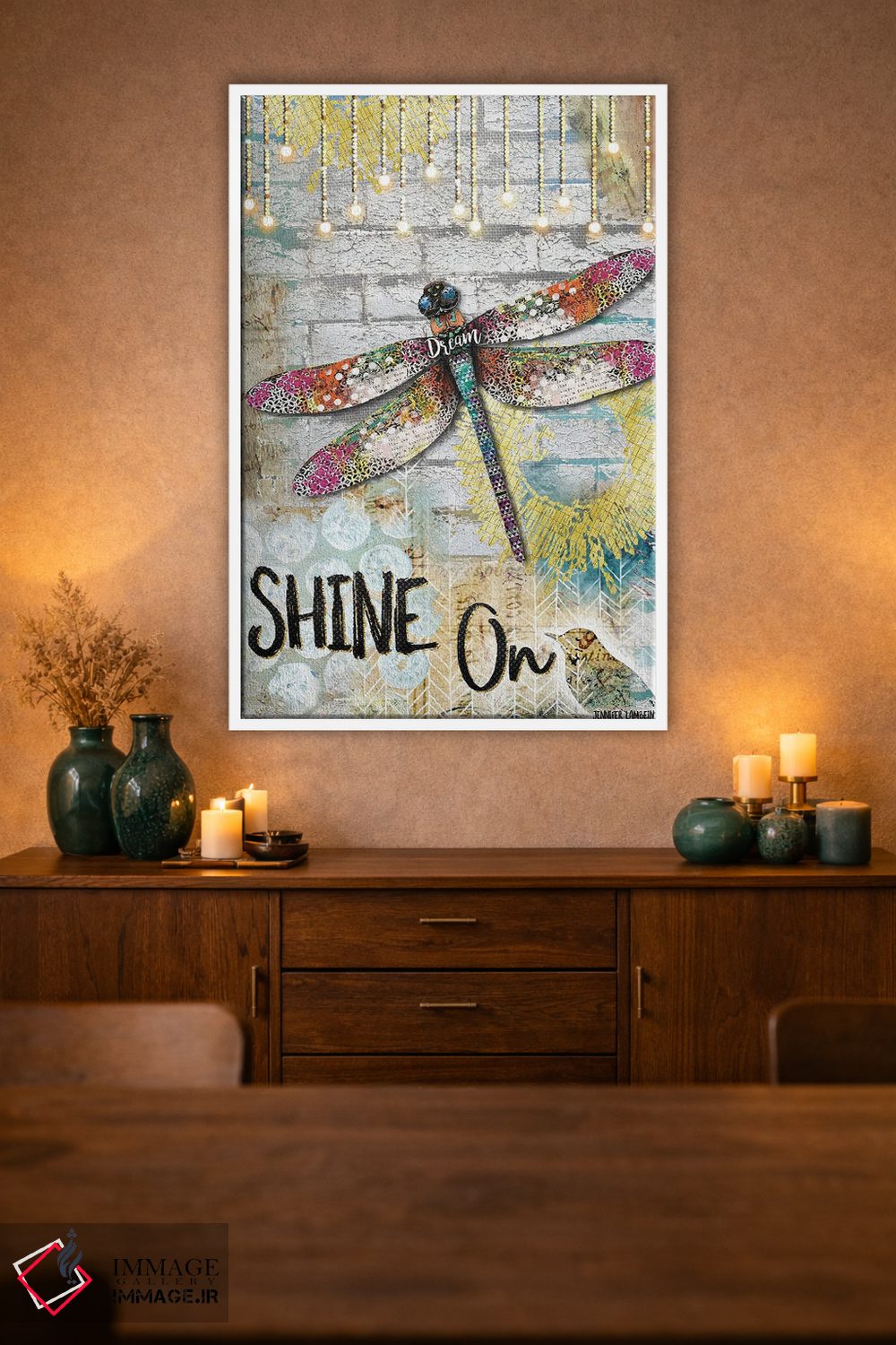 تابلو دکوراتیو به درخشیدن ادامه بده اثر جنیفر لمباین - D1W
