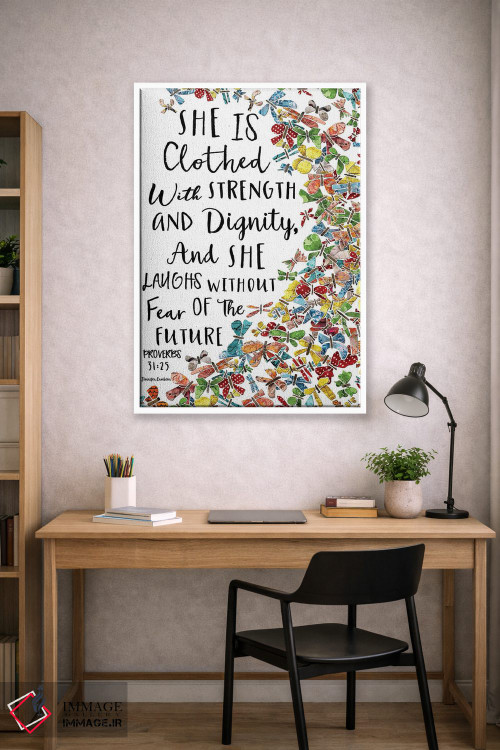 تابلو دکوراتیو او با پروانه ها پوشانده شده است اثر جنیفر لمباین - D1W