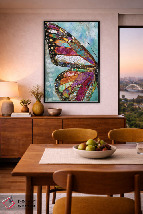 تابلو دکوراتیو بال پروانه جنگلی اثر جنیفر لمباین - D5B