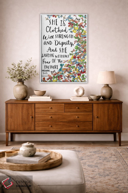 تابلو دکوراتیو او با پروانه ها پوشانده شده است اثر جنیفر لمباین - D3W