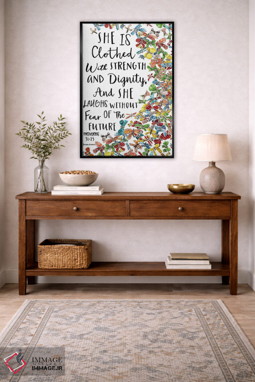 تابلو دکوراتیو او با پروانه ها پوشانده شده است اثر جنیفر لمباین - D4B