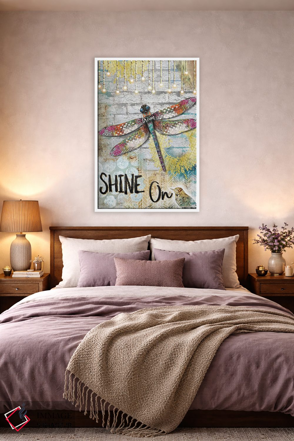 تابلو دکوراتیو به درخشیدن ادامه بده اثر جنیفر لمباین - D3W