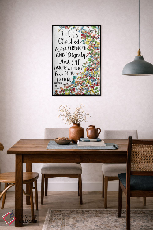 تابلو دکوراتیو او با پروانه ها پوشانده شده است اثر جنیفر لمباین - D6B