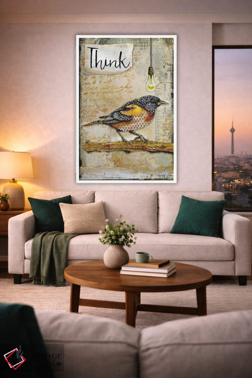 تابلو دکوراتیو فکر کن اثر جنیفر لمباین - D1W