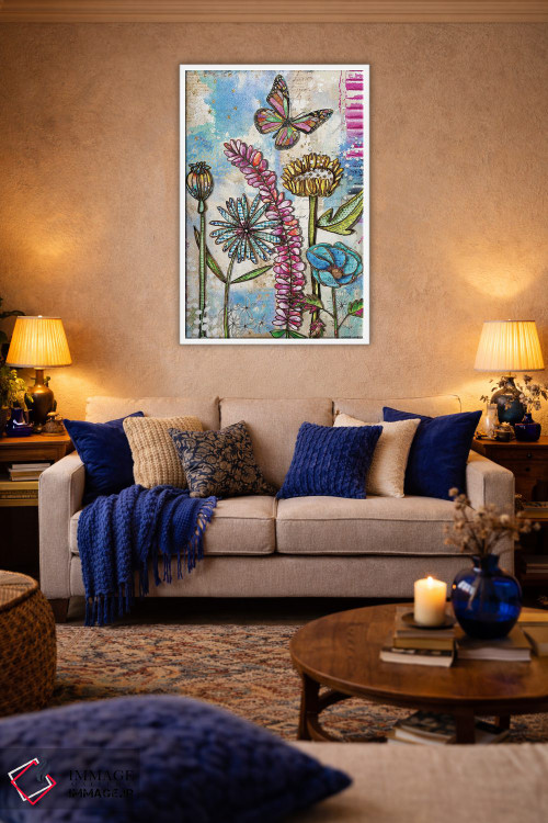 تابلو دکوراتیو تابستان پرستاره اثر جنیفر لمباین - D2W