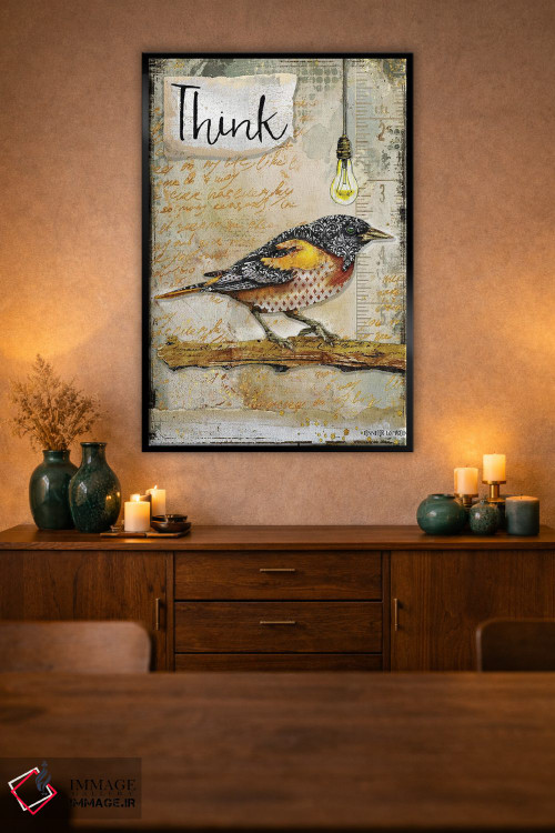 تابلو دکوراتیو فکر کن اثر جنیفر لمباین - D2B