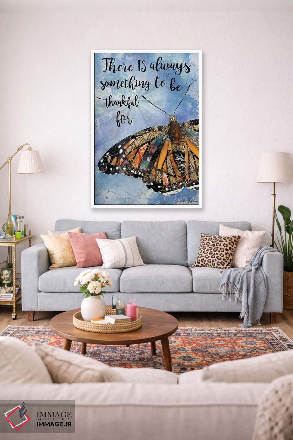 تابلو دکوراتیو شکرگزار باش اثر جنیفر لمباین - D1W