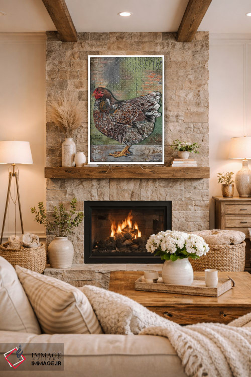 تابلو دکوراتیو مرغ قوی اثر جنیفر لمباین - D1W