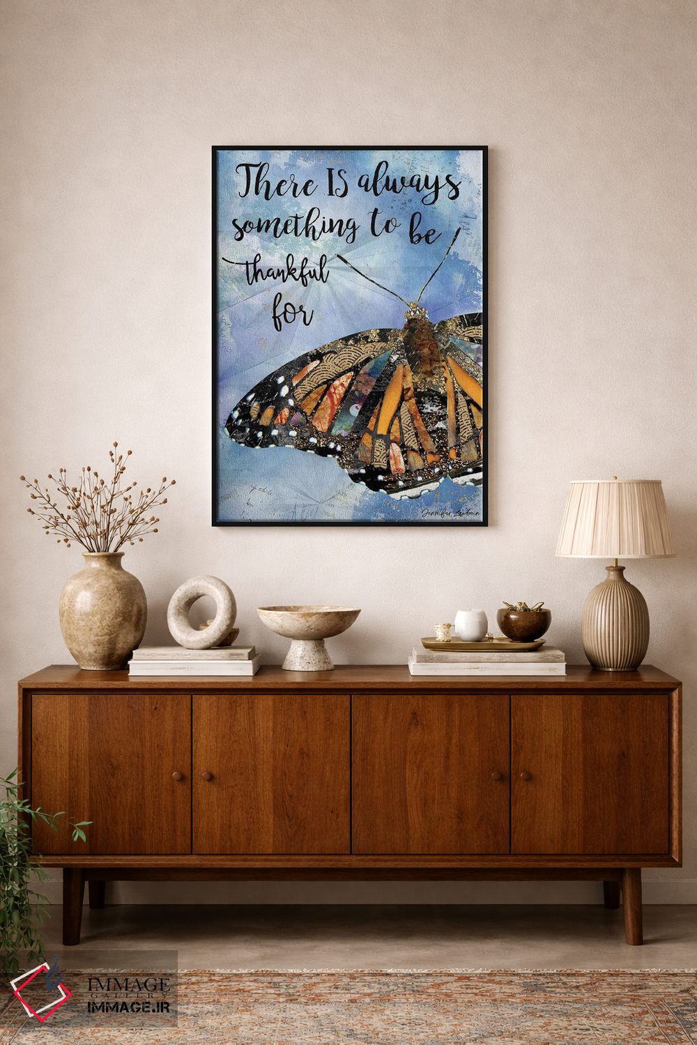 تابلو دکوراتیو شکرگزار باش اثر جنیفر لمباین - D2B