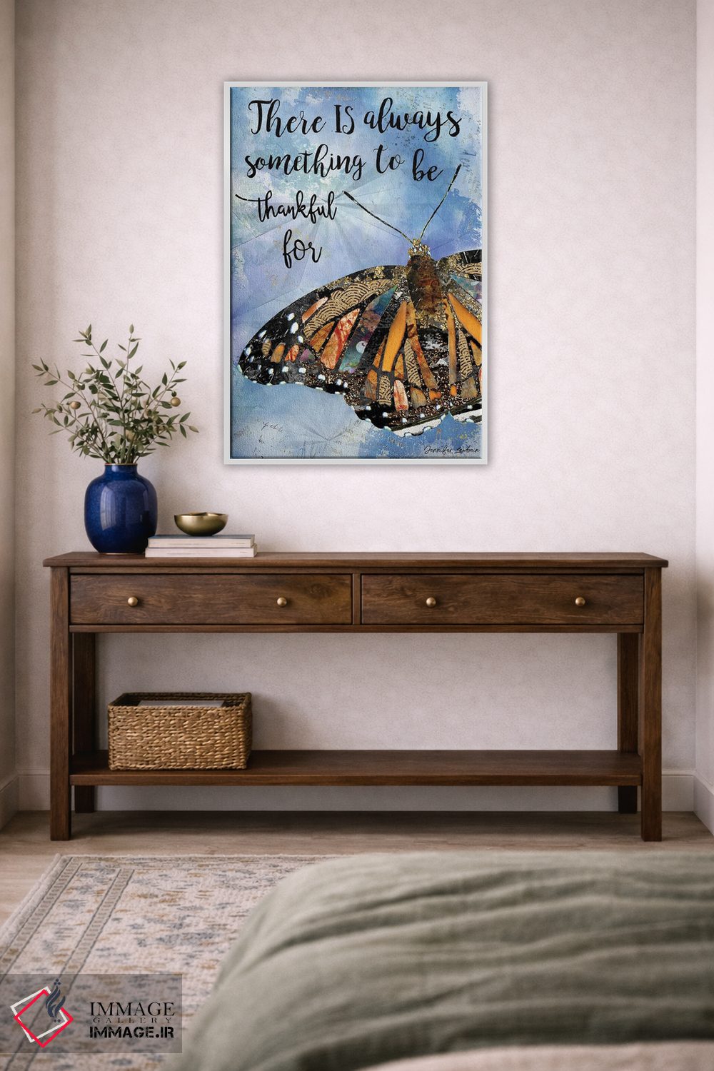 تابلو دکوراتیو شکرگزار باش اثر جنیفر لمباین - D4W