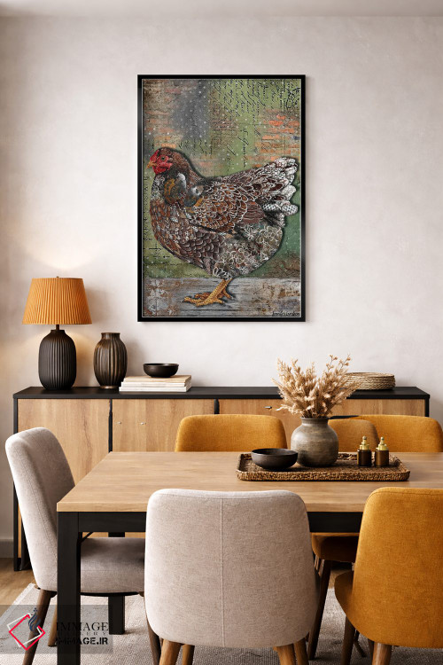 تابلو دکوراتیو مرغ قوی اثر جنیفر لمباین - D5B