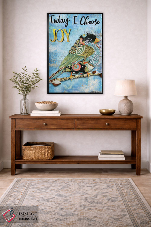 تابلو دکوراتیو امروز شادی را انتخاب می کنم اثر جنیفر لمباین - D3B
