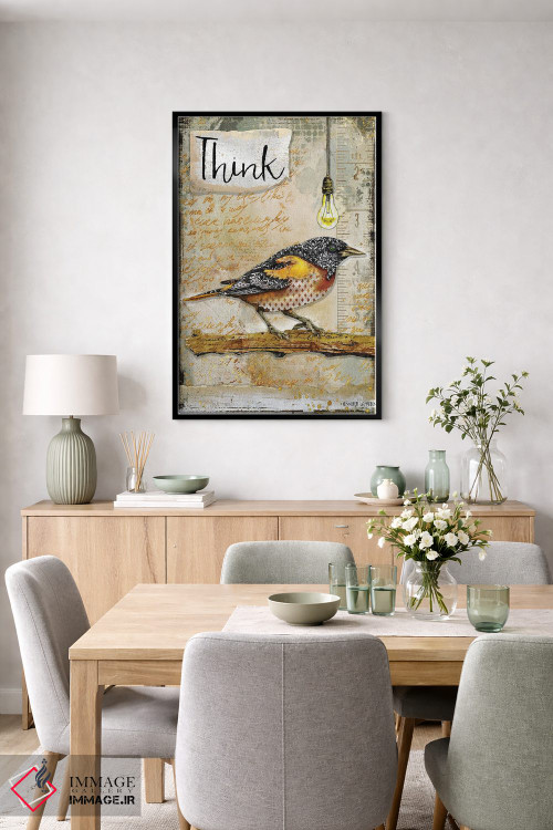 تابلو دکوراتیو فکر کن اثر جنیفر لمباین - D6B