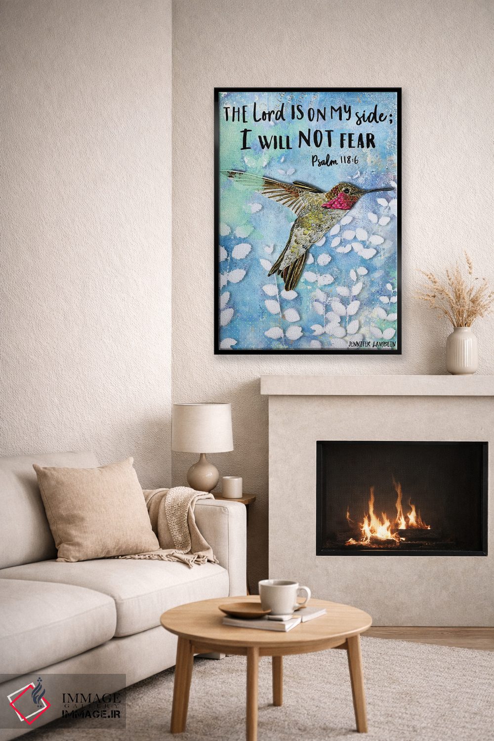 تابلو دکوراتیو خداوند در کنار من است اثر جنیفر لمباین - D6B