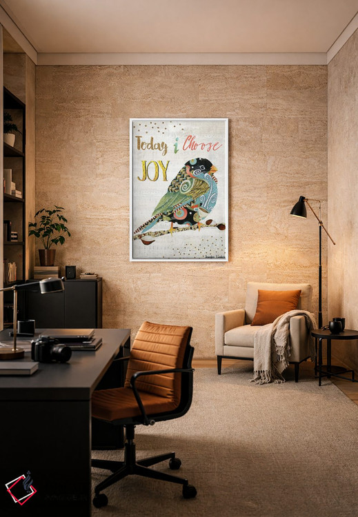 تابلو دکوراتیو امروز پرنده شادی را انتخاب می کنم اثر جنیفر لمباین - D6W