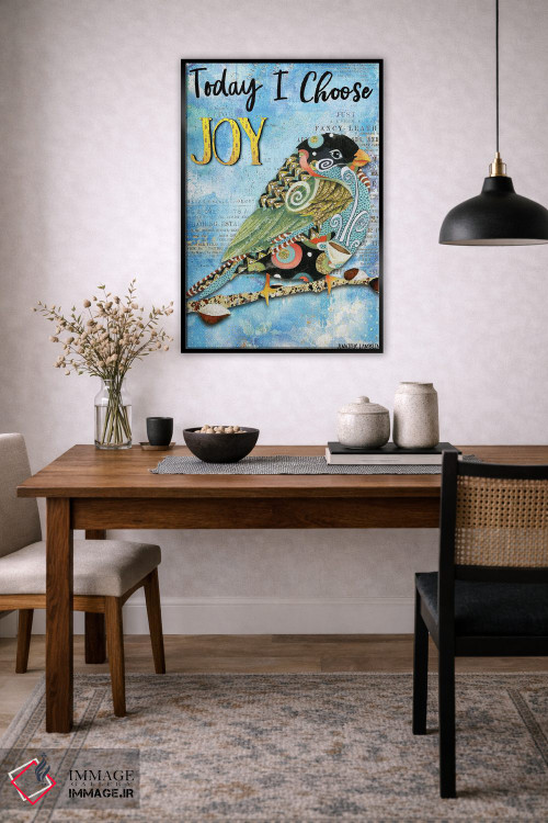 تابلو دکوراتیو امروز شادی را انتخاب می کنم اثر جنیفر لمباین - D4B