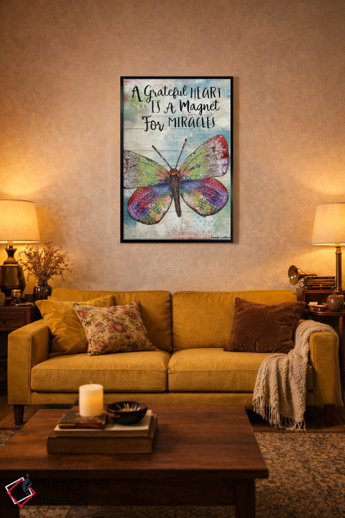 تابلو دکوراتیو قلبی شکرگزار اثر جنیفر لمباین - D3B