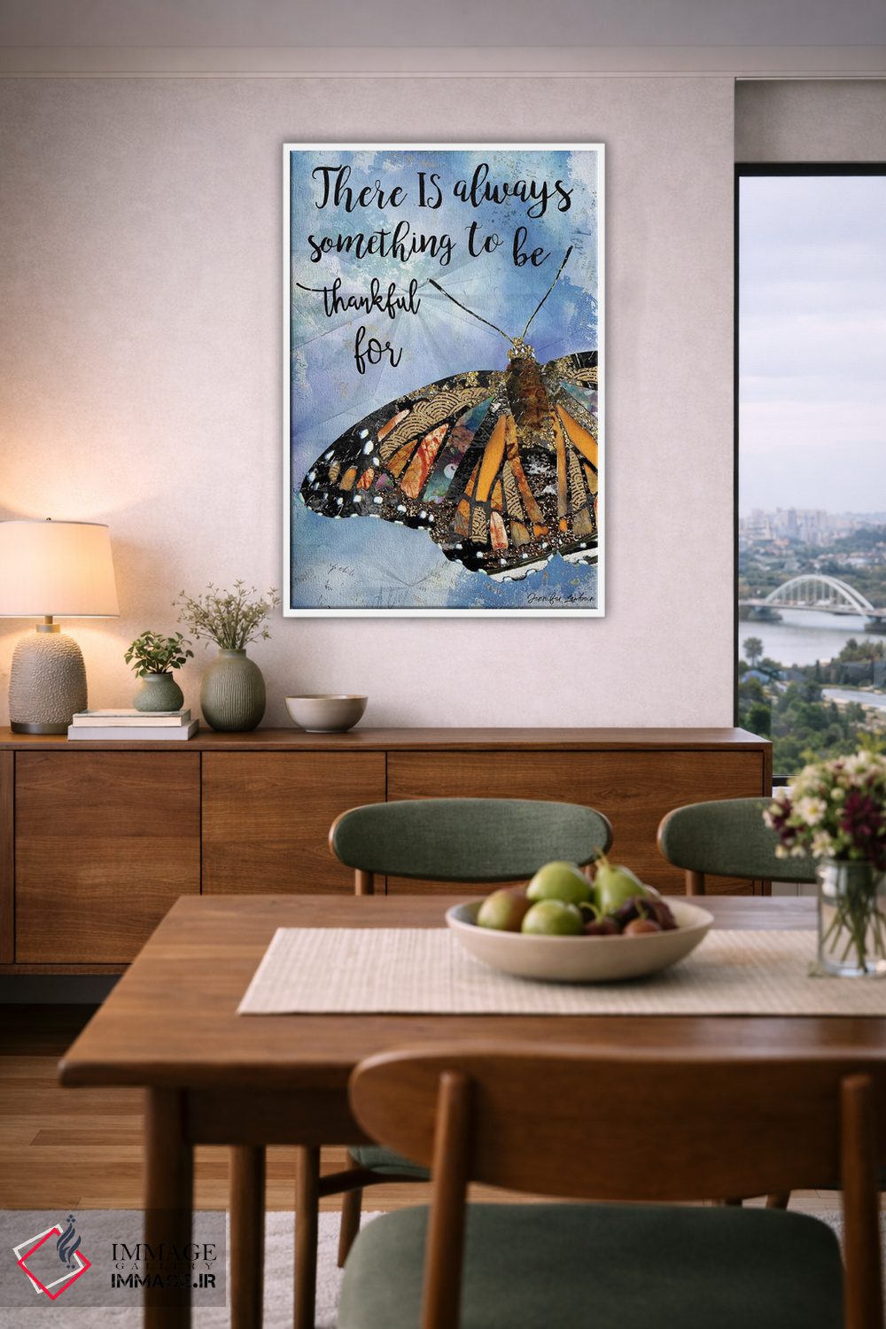 تابلو دکوراتیو شکرگزار باش اثر جنیفر لمباین - D6W