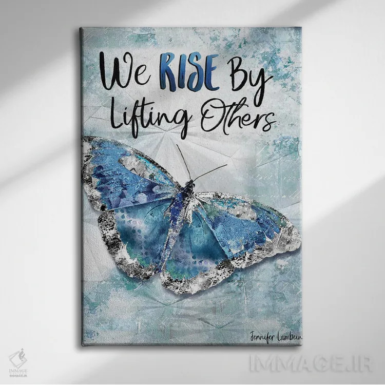 تابلو دکوراتیو ما برمی خیزیم اثر جنیفر لمباین - نمای روبهرو روی دیوار