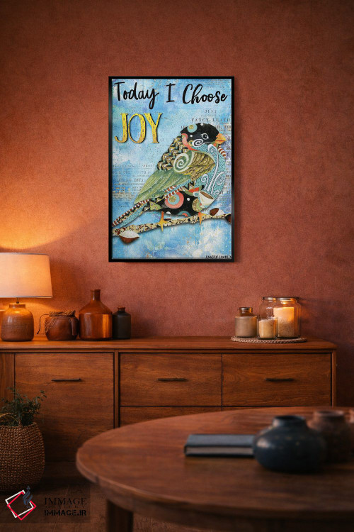 تابلو دکوراتیو امروز شادی را انتخاب می کنم اثر جنیفر لمباین - D5B