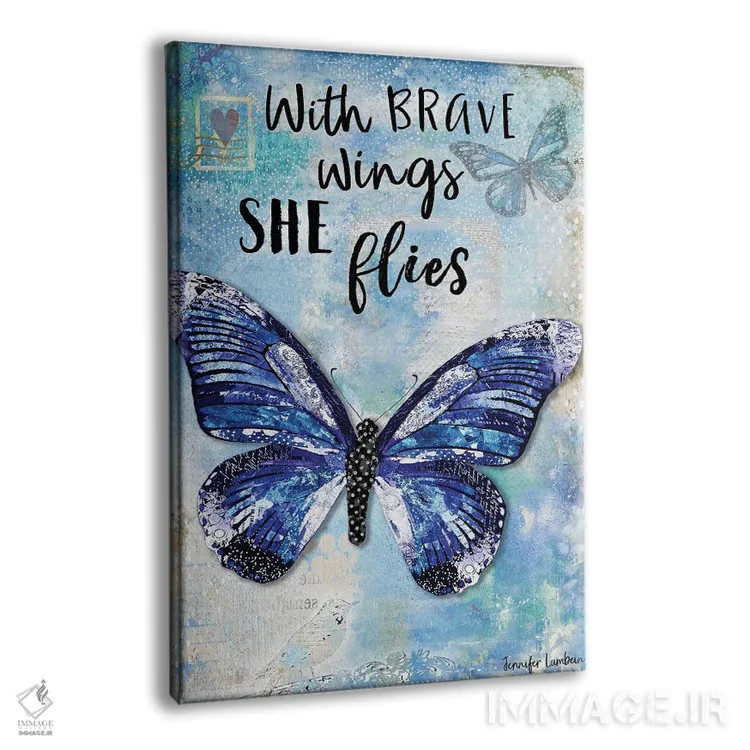 تابلو دکوراتیو با بال های شجاع اثر جنیفر لمباین - نمای پرسپکتیو محصول