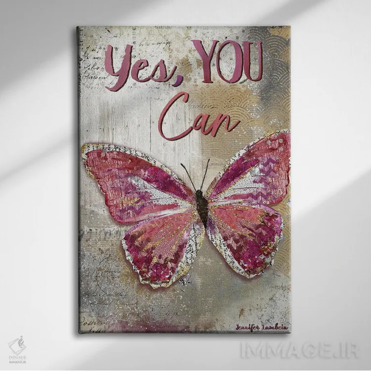 تابلو دکوراتیو You Can,بله، تو می توانی اثر جنیفر لمباین - نمای روبهرو روی دیوار