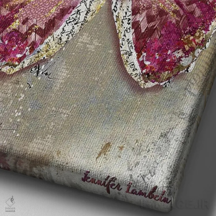 تابلو دکوراتیو You Can,بله، تو می توانی اثر جنیفر لمباین - نمای نزدیک بافت بوم